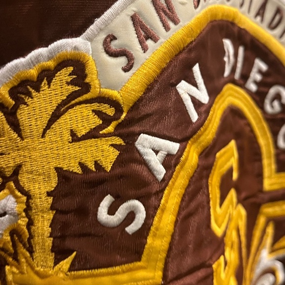 Rare Vintage San Diego PADRES MLB Cooperstown G-III Carl Banks Satin Jacket - Picture 8 of 17